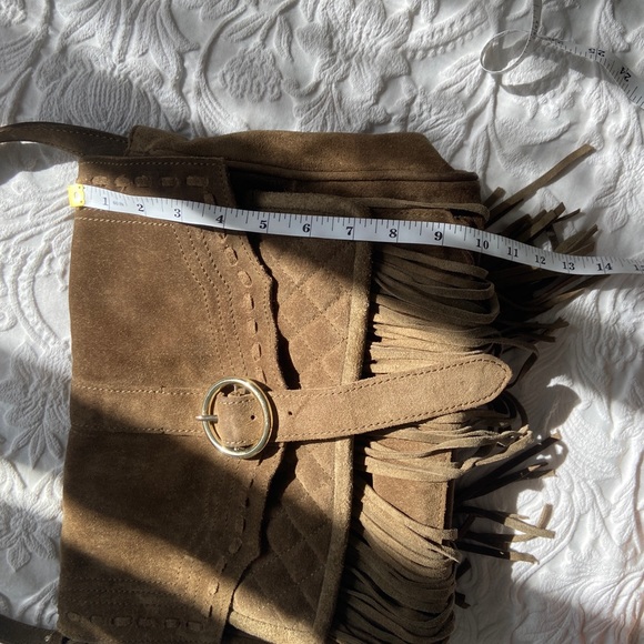 Zara brown suede fringe purse - Picture 10 of 11